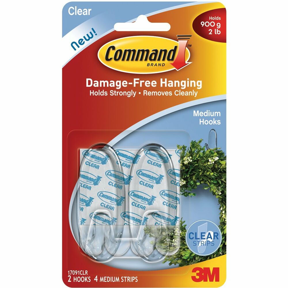 Hooks Medium Clr 2Pk