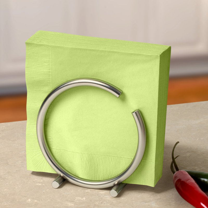 Spectrum Euro Napkin Holder Steel Satin Nickel