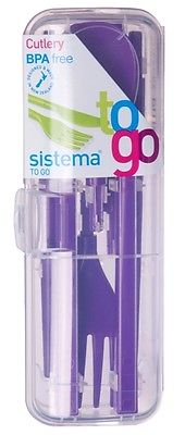 Cutlery To Go Set,(6In X 2In X 1In) Bpa Free Sis.