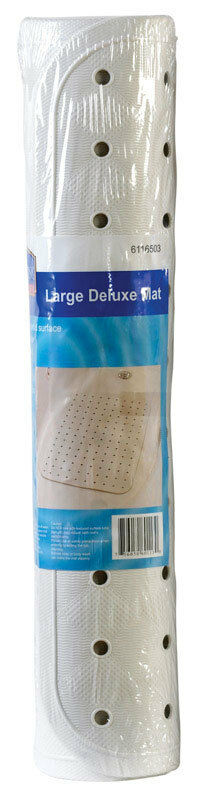 Bath Mat 15X31.5 Dlx Wht