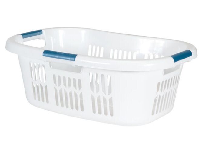 Oval Laundry Basket 53.5Cm X 38.5Cm X 22Cm, Green Pp Plastic Smart