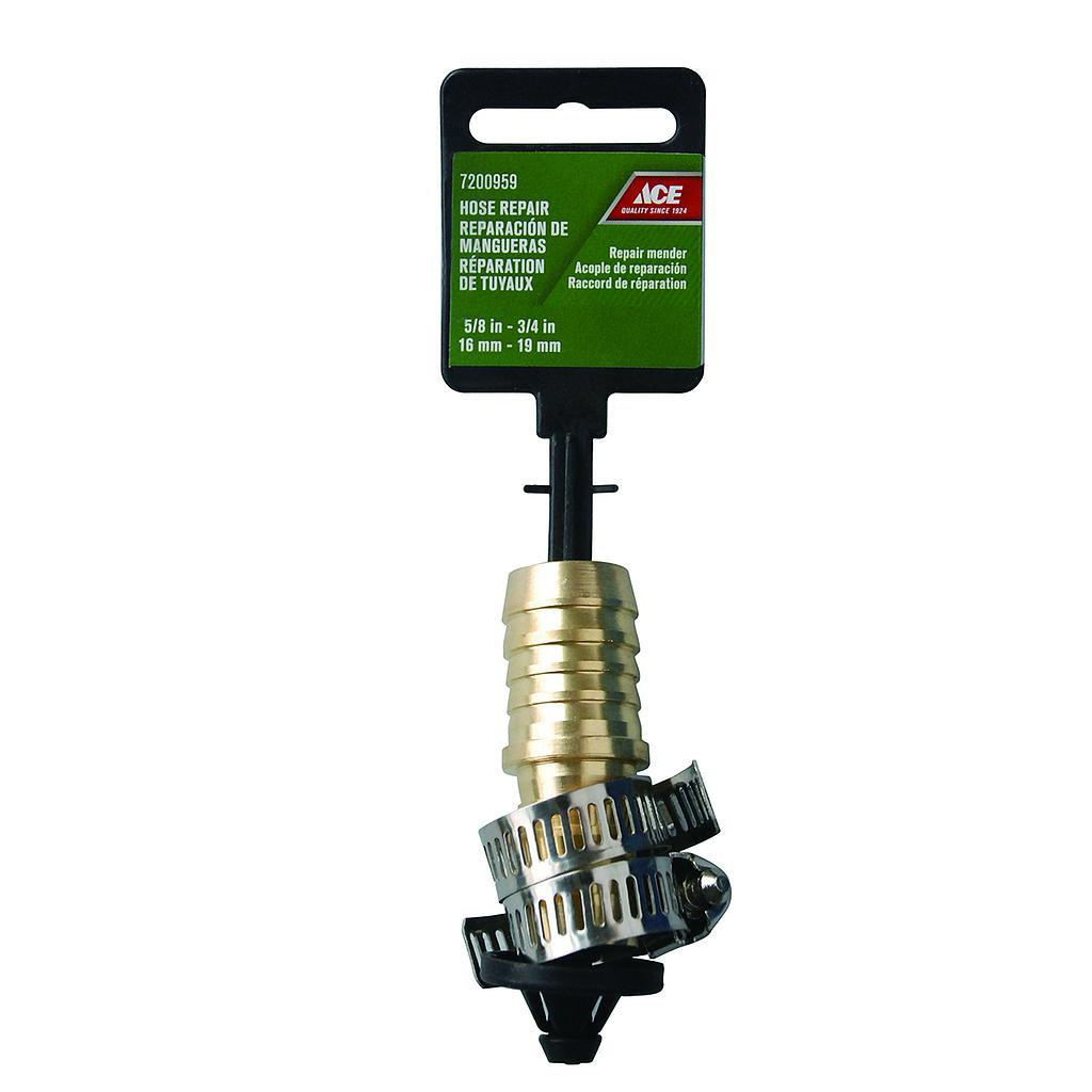 Hose Clamp With Mender Male 1.59Cm, (.63In) To 1.90Cm (.75In) Brass Ace