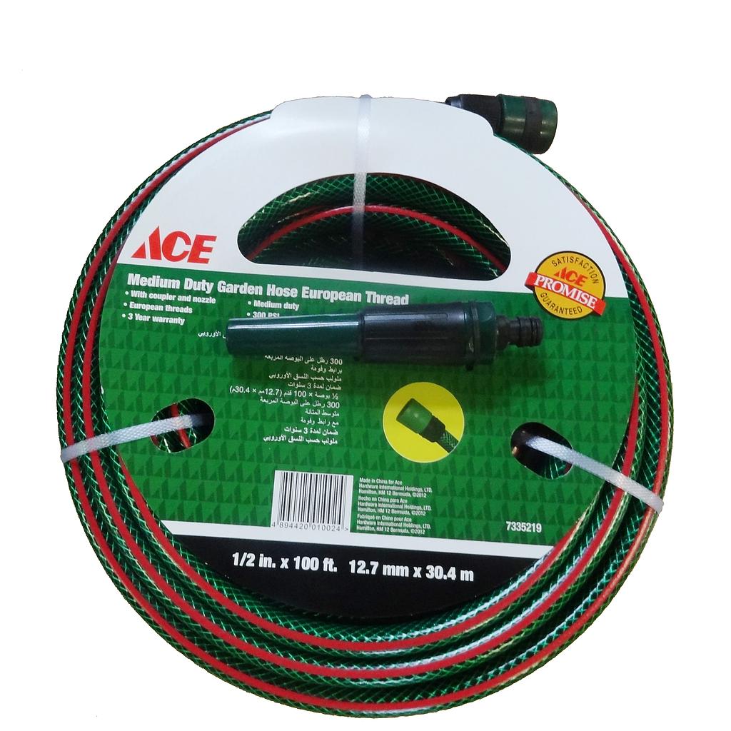 Ace Garden Hose Medium Duty 3/4 In X 50 Ft (19.05 Mm X 15.2 M)