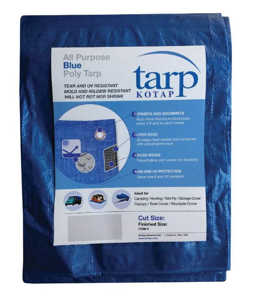 Poly Tarp Light Blue 20Ft X 30Ft, (6.1M X 9.14M) 3.5Ml 82G Home Plus.