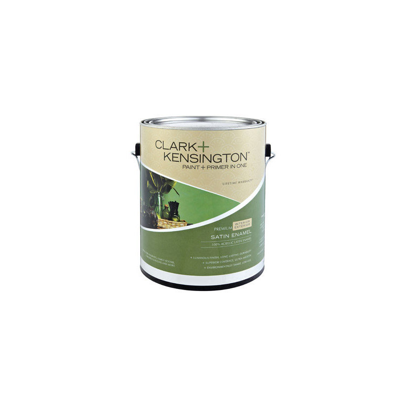Ace Clark+Kensington, Satin Yellow Acrylic Latex Paint and Primer Indoor and Outdoor 1 gal.