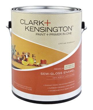 Ace Clark+Kensington Semi-Gloss Yellow Acrylic Latex Paint and Primer Indoor and Outdoor 1 gal