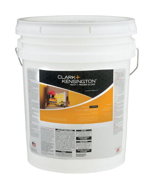 Ace Clark+Kensington Flat Enamel Neutral Base Acrylic Latex Paint and Primer Indoor 5 gal