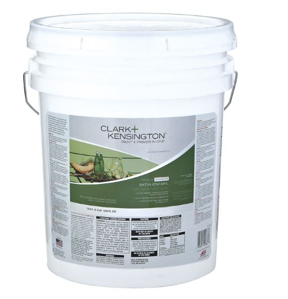 Ace Clark+Kensington, Satin Neutral Base Acrylic Latex Paint and Primer Indoor 5 gal.