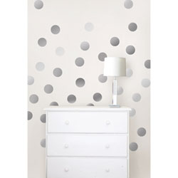 Silver Confetti Dot Decals