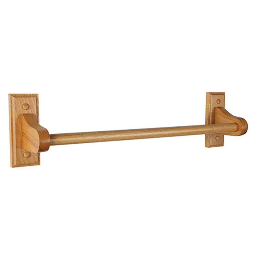 Oak Fnsh 24" Towel Bar.