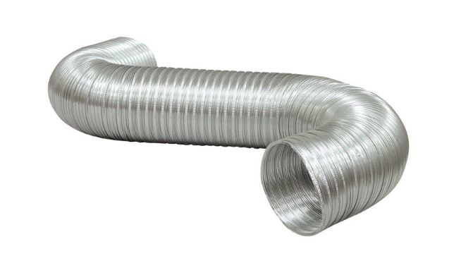 Deflect-O Jordan 96 in. L x 5 in. Dia Black/Silver Aluminum Semi-Rigid Vent Duct