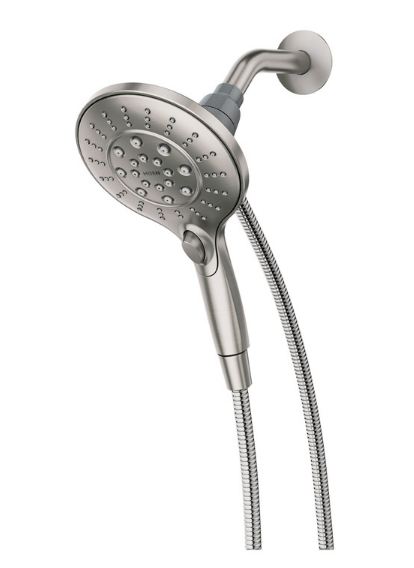 Handheld Showerhead 6 Setting 4.33In (11Cm), Head 60In (152Cm) Hose Abs White Smart