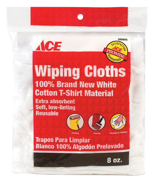 Wiping Cloths Wht 8Oz