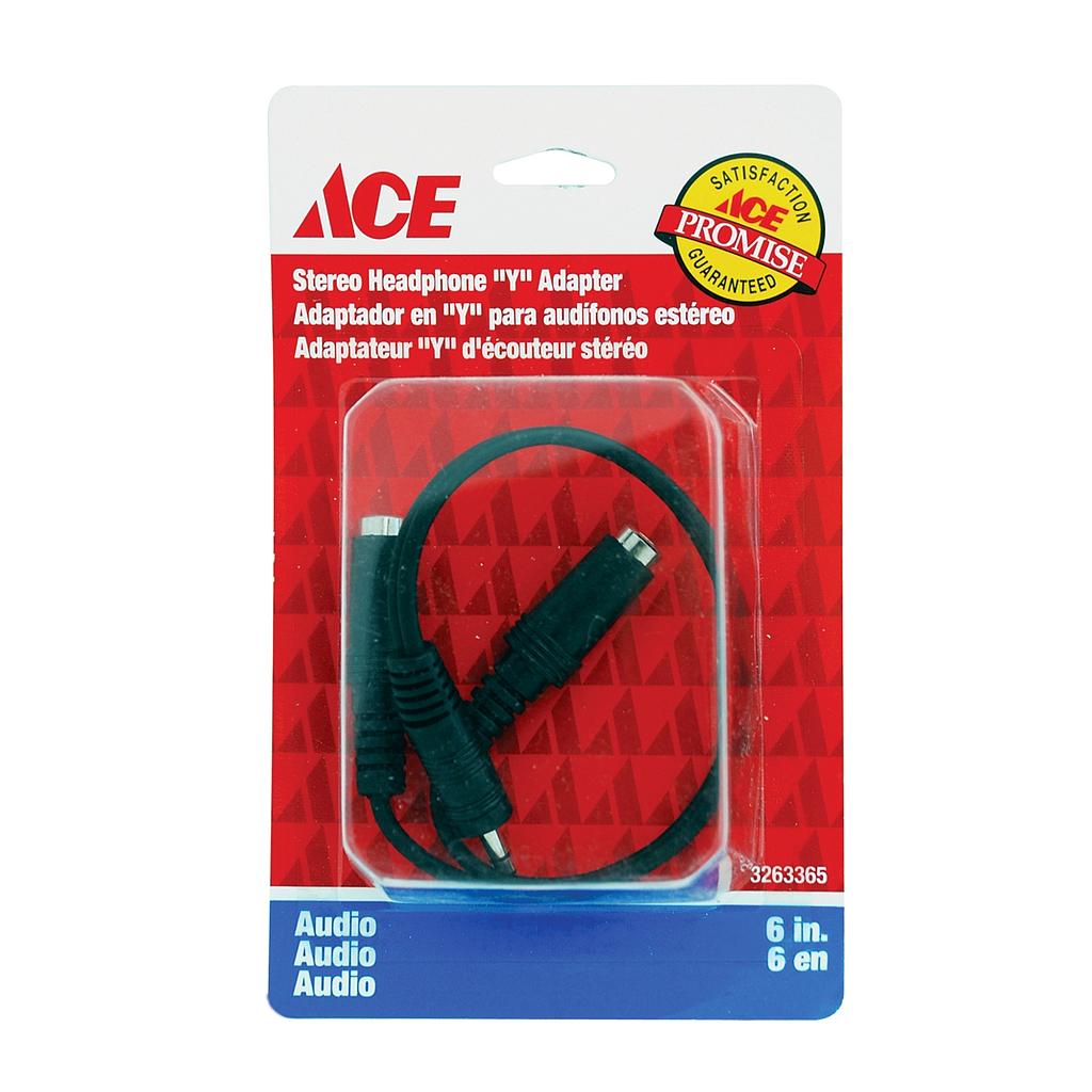 Y 35 Plug  2 35 Jacks 6In (15.24Cm) Ace