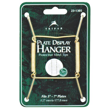 Tripar 5 in. to 7 in. Brass Plate Hanger 1 pk