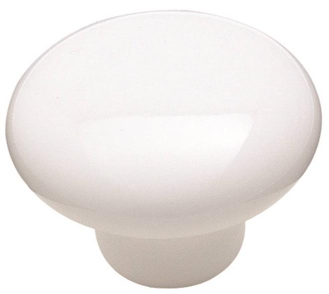 KNOB 1.5"RND WHITE