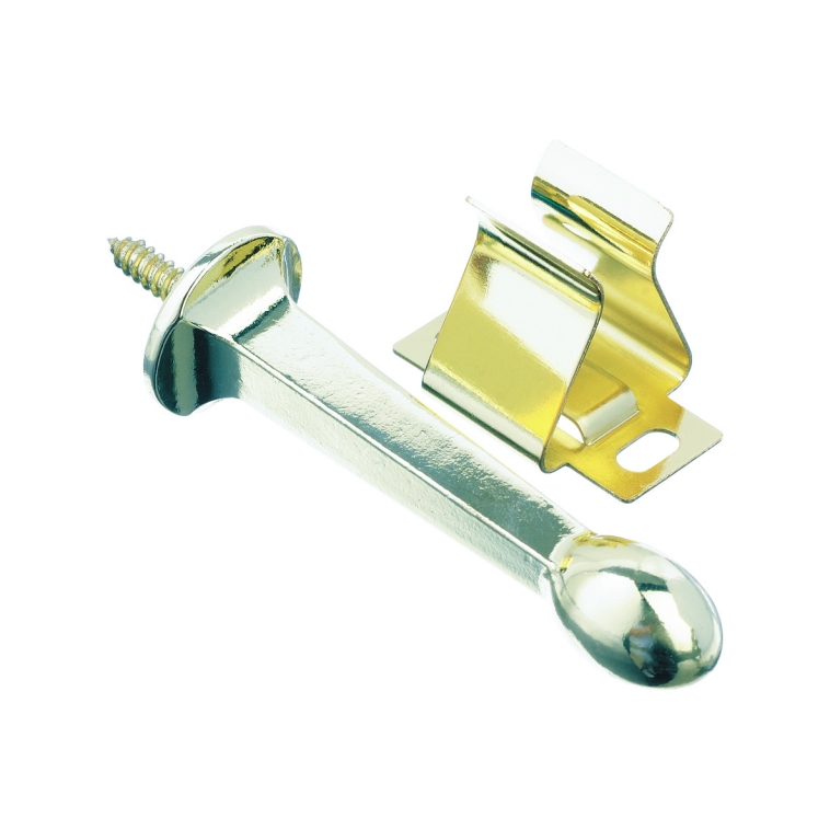 Spring Door Stop  3In (7.62Cm) Brass Ace