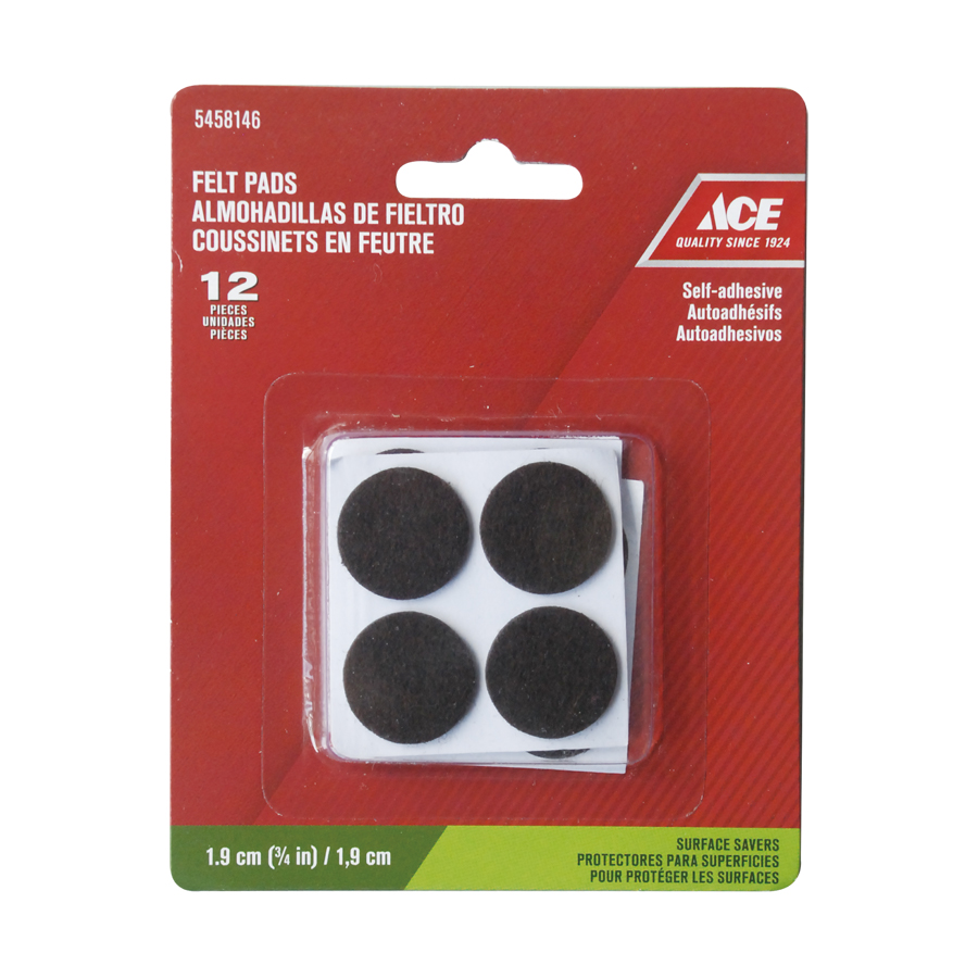 Round Felt Pads - 3/4 In.