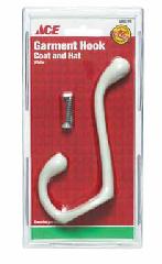 Heavy Duty Garment Hook 3  1/2In (8.89Cm) White Ace