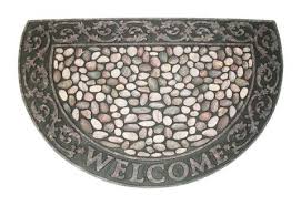 J & M Home Fashions Pebbles Rubber Nonslip Door Mat 35 in. L x 23 in. W