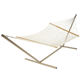 Castaway 55 in. W x 82 in. L 2 person White Hammock