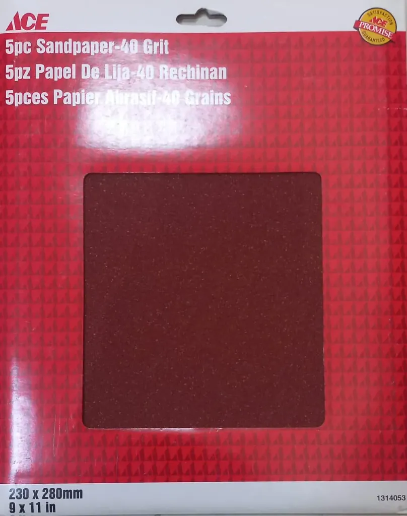 Coarse Sandpaper 40 Grit 5Pcs 9In X 11In 22