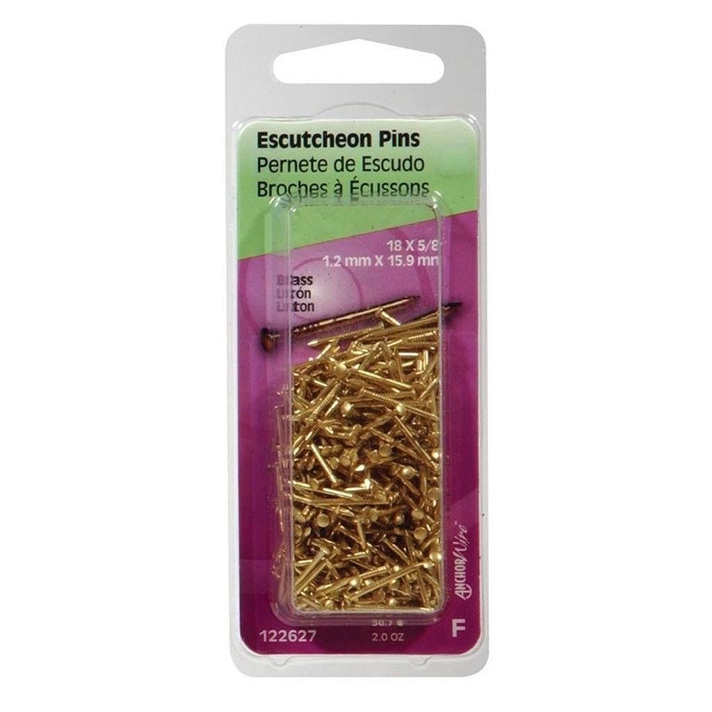 Escutcheon Pin5/8"X18Brs