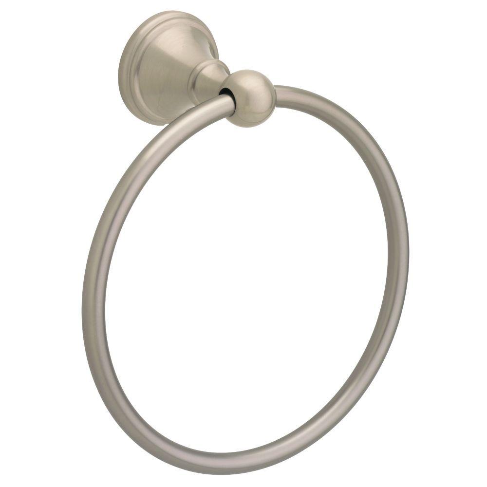 Franklin Brass Crestfield Satin Nickel Towel Ring Die Cast Zinc