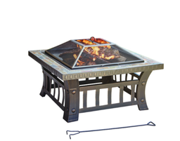 30&quot;SQUARE SLATE FIRE PIT                