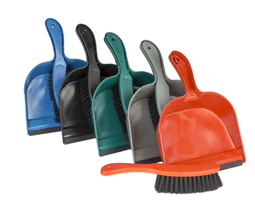 DUST PAN 8.5" W/BRUSH                   