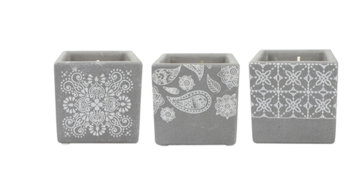 SQ CANDLE GRY CITRONELLA                