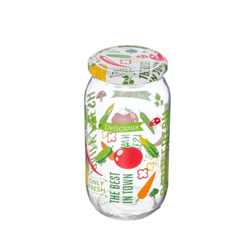1000 cc Decorated Jar - Vegatables