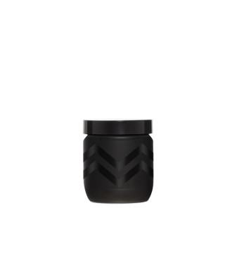 425 cc Decorated Canister-Mat Black Zigzag