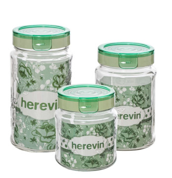 1-1,5-1,7 lt Embossed Canister Set