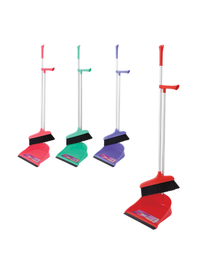 PAREX BROOM WITH DUSTPAN ( COLORFUL - 4 COLOURS)