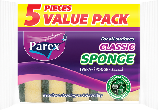 PAREX SPONGE GREEN 
VALUE 5 PIECES 
