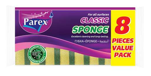 PAREX SPONGE  GREEN VALUE 8 PIECES