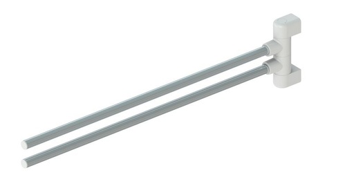 P.NOVA CLOTH/TOWEL HANGER 2 ARMS WH