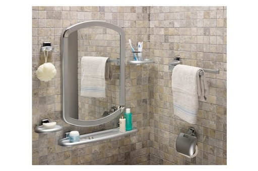 P. NOVA, 2401 BATH MIRROR SET, SILV