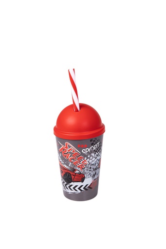 340 cc Tumbler with Straw-Speed Racer