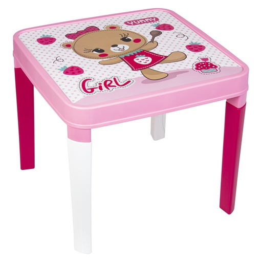 Decorated Childs Table-Pink Bear-PB