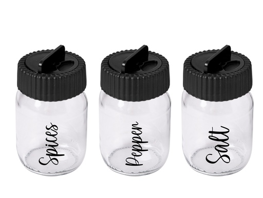 190 cc Decorated Spice Jar-Salt-Pepper-Spice