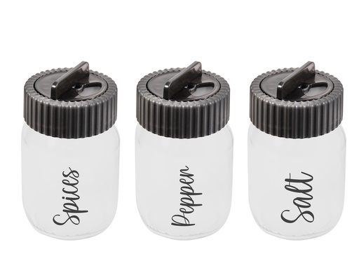 190 cc Decorated Spice Jar-Ice Colur-Salt-Pepper-Spice