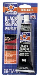 Black Silicone Adhsv 3Oz