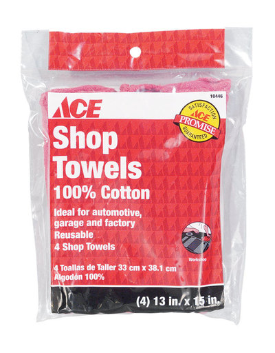 Shop Towels Red Ace Pk-4