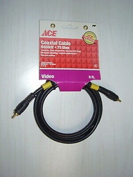 Rg59 Coax Cable 6Ft (182.88Cm) Black Ace