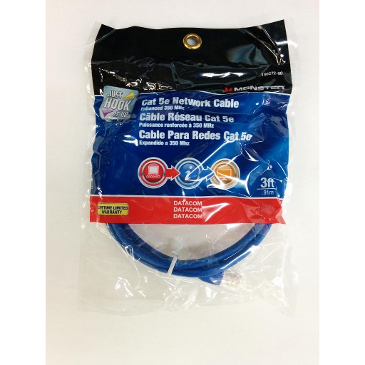 Cable Cat-5E 7' Blue.