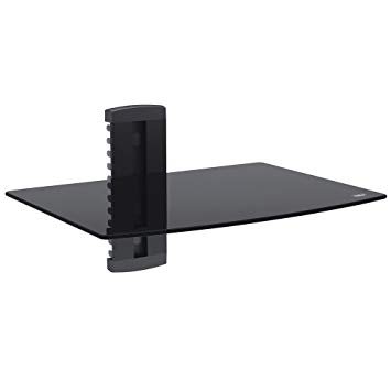 Single Shelf Mount Glass Black Ross