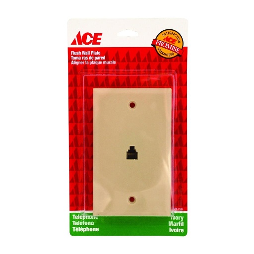 4C FLUSH SINGLE WALL PLATE IVORY