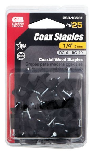 Staple Coaxl Bl 1-4"Cd25